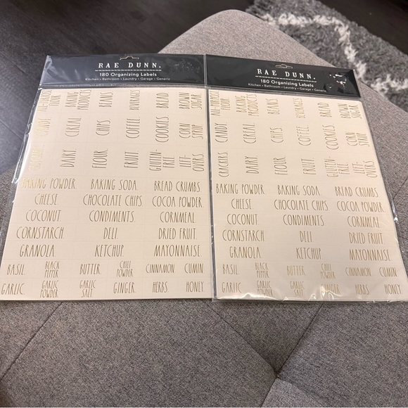 Rae Dunn Gold/White Organizing Labels x 2 packs - Picture 3 of 3